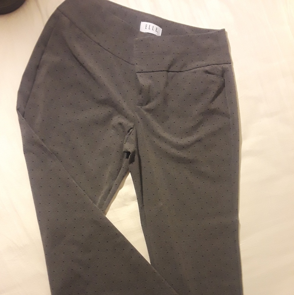 Gray & polka dot slacks